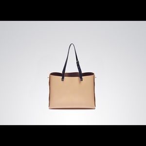 Quinoa tote, vegetable tanned leather